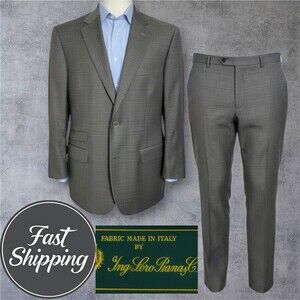 J. HILBURN LORO PIANA WOOL Men’s 2-Piece Suit – 54R Blazer/44WX30L Pants –Gray